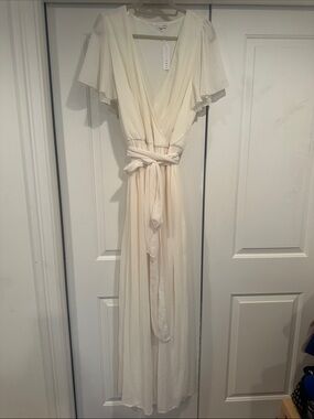 Baltic Born Cream Maxi Wrap Dress